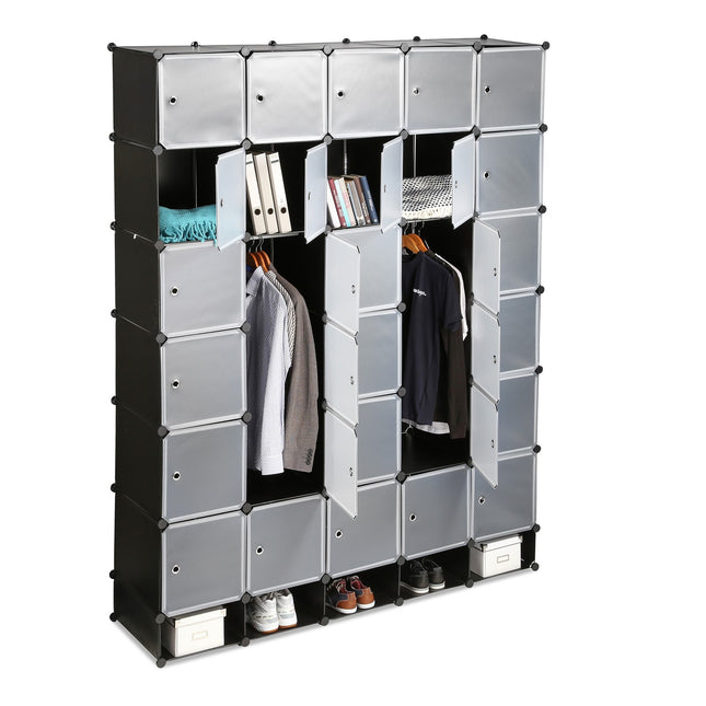 Système de garde-robe modulaire XXL avec 25 compartiments