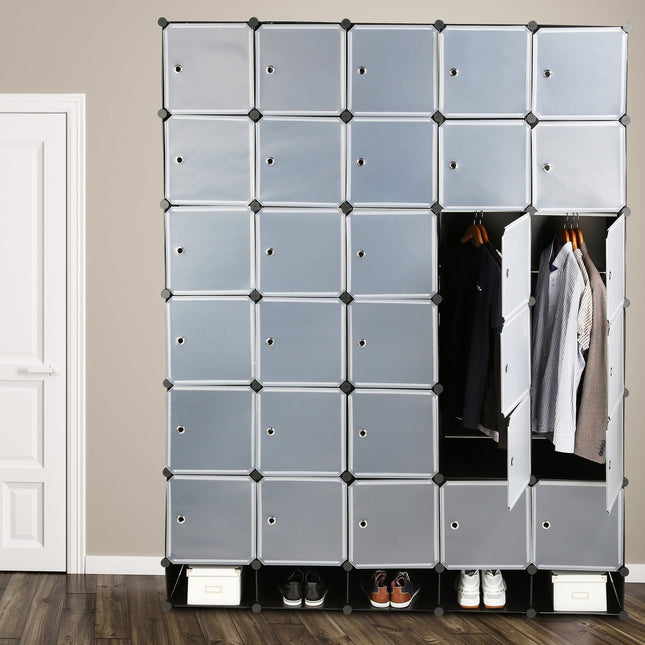 Système de garde-robe modulaire XXL avec 25 compartiments