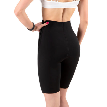 XXL-Schlankheitsshorts, Schwarz, Hoher Bund, formgebend