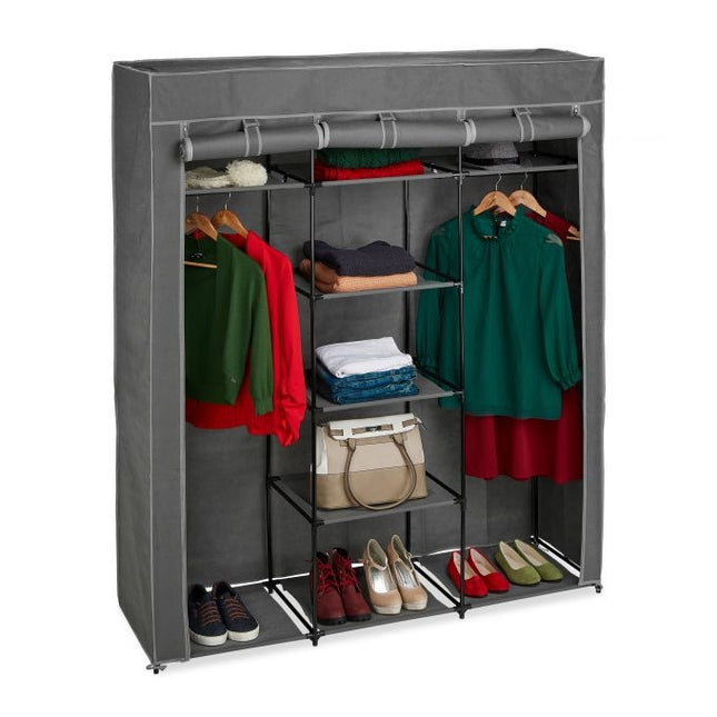 Armoire en tissu XXL avec 2 tringles à vêtements