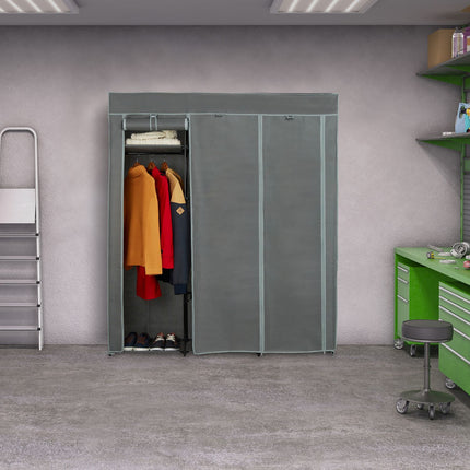 Armoire en tissu XXL avec 2 tringles à vêtements