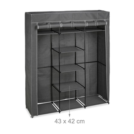 Armoire en tissu XXL avec 2 tringles à vêtements