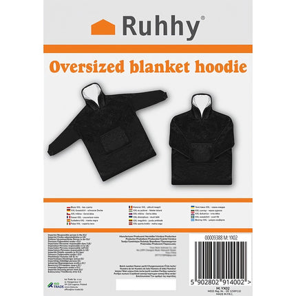 XXL Sweatshirt - schwarze Decke 