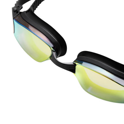 Gelbe Racing-Schwimmbrille, Antibeschlag, UV-Schutz