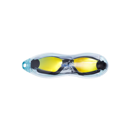 Gelbe Racing-Schwimmbrille, Antibeschlag, UV-Schutz