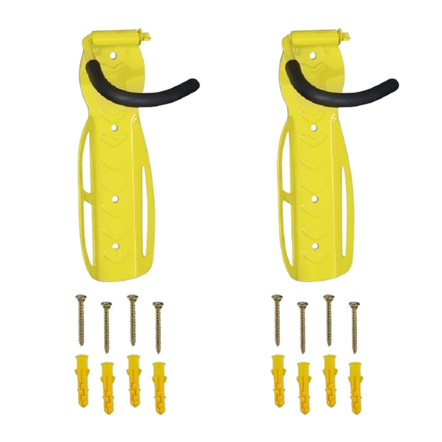 Lot de 2 supports muraux pour vélos jaunes