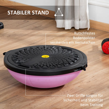Yoga Halbmond Balance Trainer mit Seil, helllila, Ø 64cm