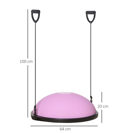 Yoga Halbmond Balance Trainer mit Seil, helllila, Ø 64cm