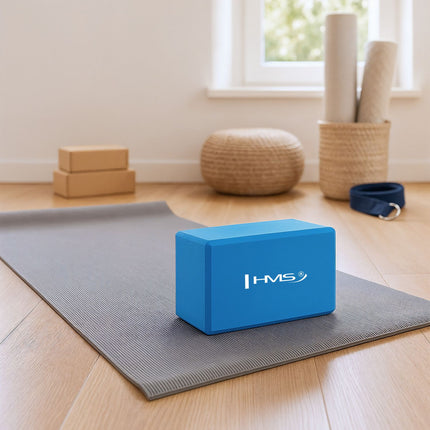 Bloc de yoga, bleu, mousse, léger, antidérapant