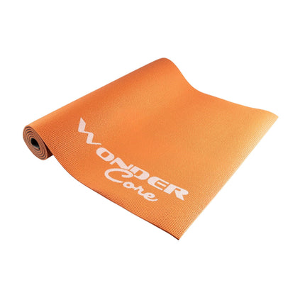 Tapis de yoga antidérapant, grand format, 170 cm, orange/gris