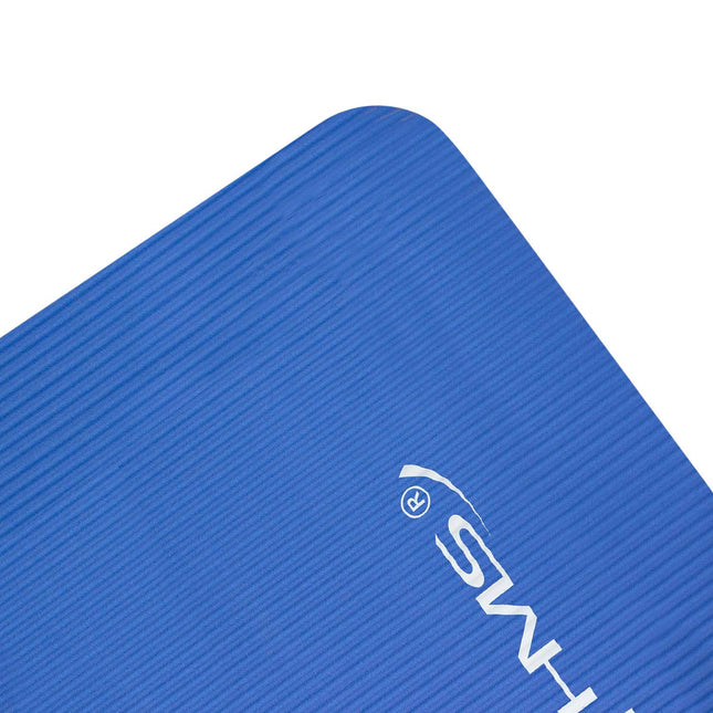 Tapis de yoga antidérapant, épaisseur 6 mm, bleu