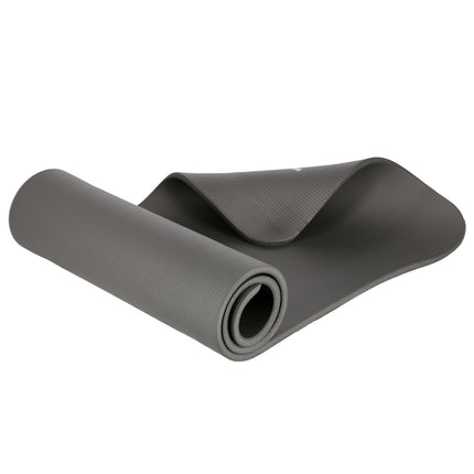 Tapis de yoga antidérapant, gris, épaisseur 6 mm