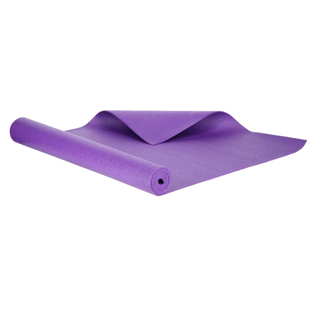 Yogamatte, rutschfest, Lila, 6 mm dick