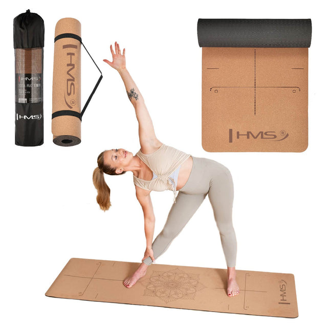 Tapis de yoga en liège TPE - antidérapant et écologique
