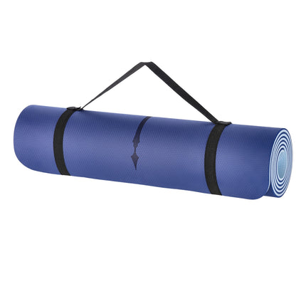 Tapis de yoga TPE, bleu foncé, antidérapant, épaisseur 10 mm