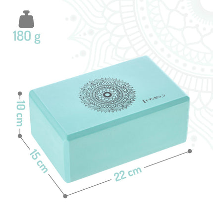 Ensemble de yoga - Tapis TPE menthe, bloc, sangle