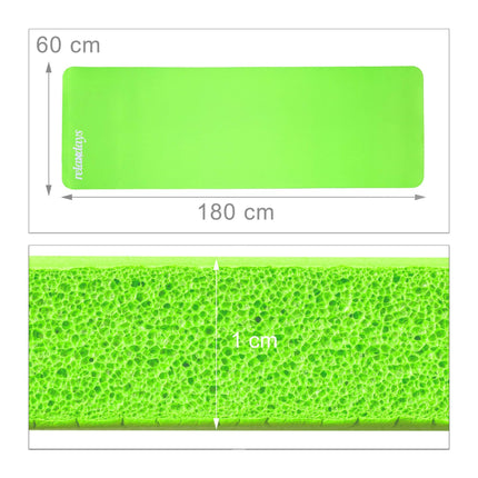 Tapis de yoga de 1 cm d'épaisseur de couleur unie