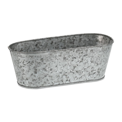 Lot de 6 bacs ovales en zinc