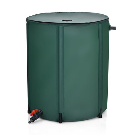 baril de pluie pliable stockage d'eau 60cm x 60cm x 80cm vert foncé