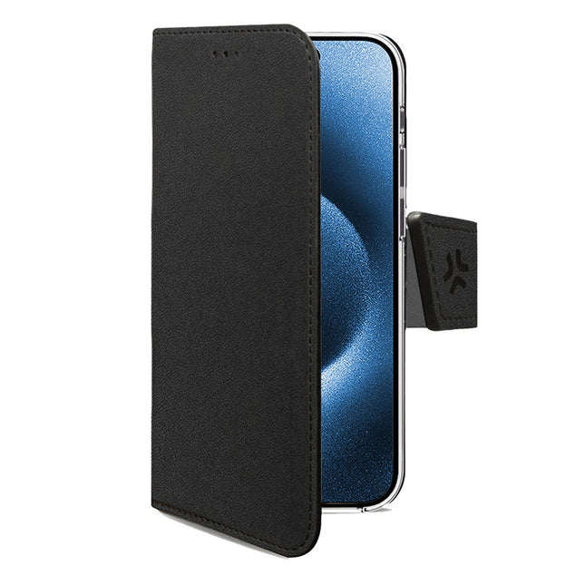 iPhone 17 Pro Brieftaschenhülle, Schwarz, Öko-Leder