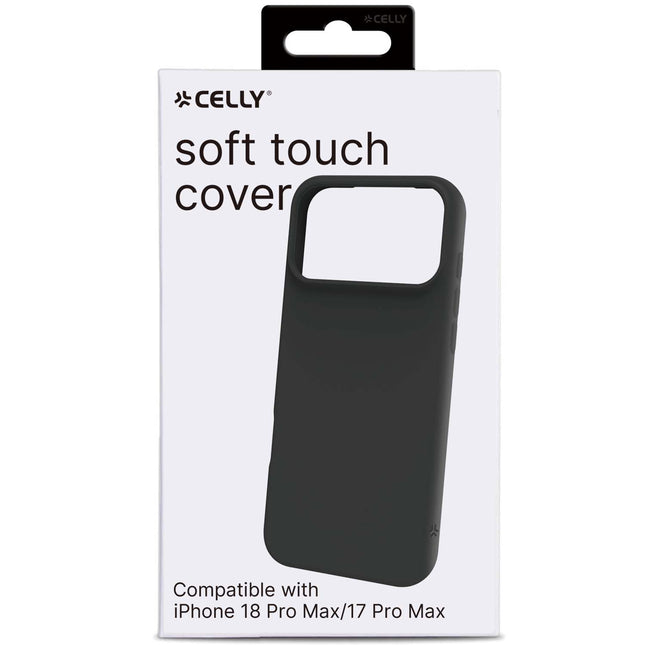 iPhone 18/17 Pro Max Soft-Gummihülle – Schwarz