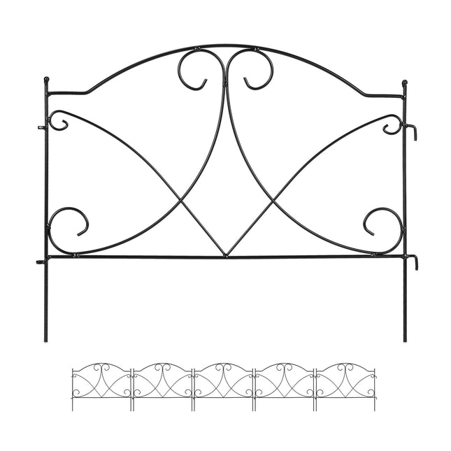 metal flower bed fence in 6 parts