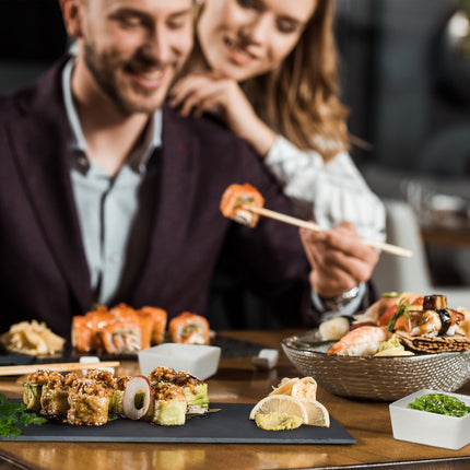 bols de service en 8 parties avec plateau