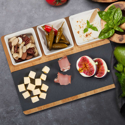 bols de service en 8 parties avec plateau