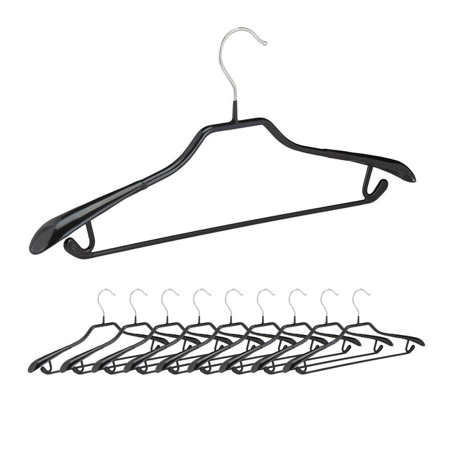 lot de 10 cintres noirs antidérapants pour costumes