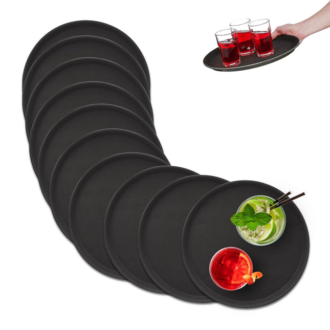 10er Set Serviertabletts Ø 35 cm