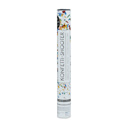 set of 12 Party Poppers "Colour Rain" 40 cm