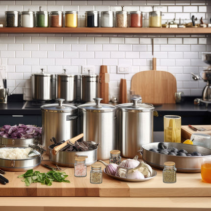 lot de 16 pots à épices carrés en bambou