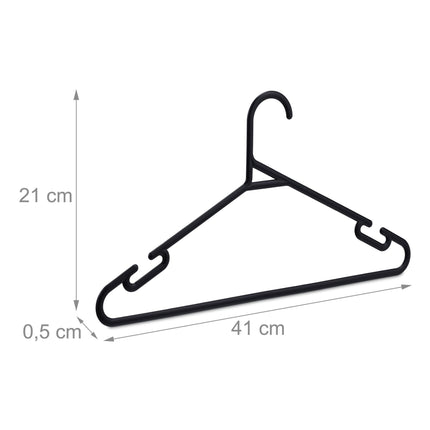 lot de 24 cintres en plastique noir