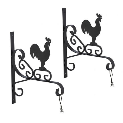 lot de 2 porte-fleurs coq