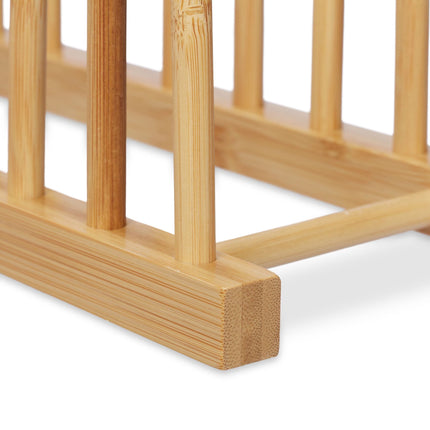 ensemble de 2 supports à assiettes en bambou