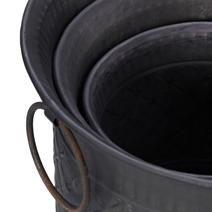 ensemble de 3 pots de fleurs anciens