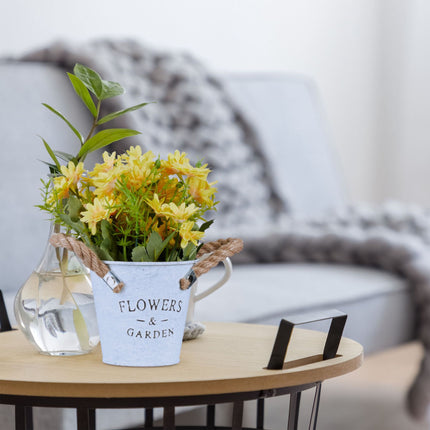 ensemble de 3 fleurs artificielles en pot