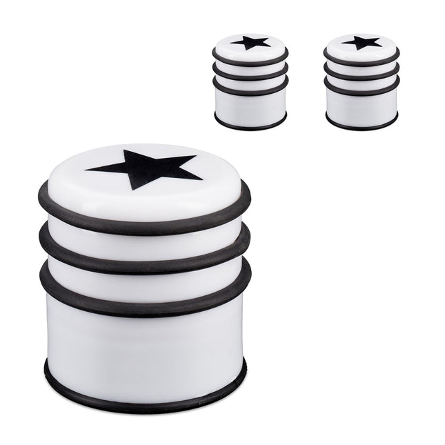 lot de 3 butées de porte avec motif étoile