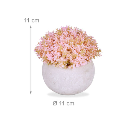ensemble de 4 fleurs artificielles en pot
