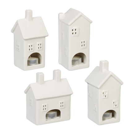 4er-Set Keramik-Wärmekerzenhalter „Home“