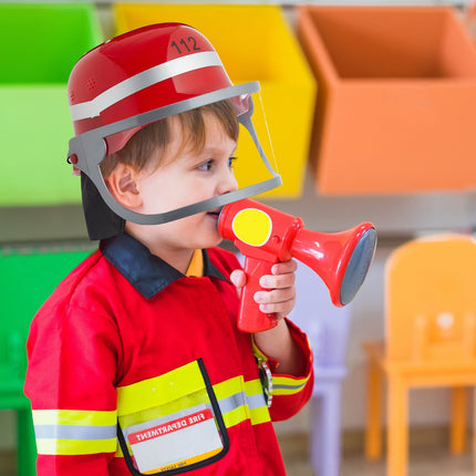 lot de 4 casques de pompier pour enfants en rouge