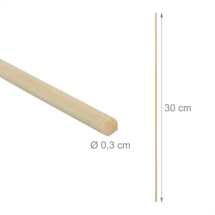 lot de 500 bâtons de bambou 30 cm