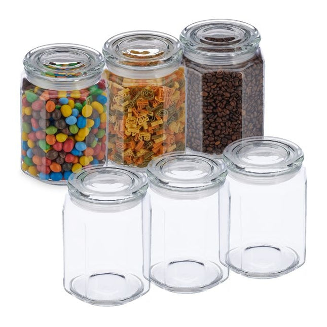 lot de 6 bocaux de conservation avec couvercles 1800 ml