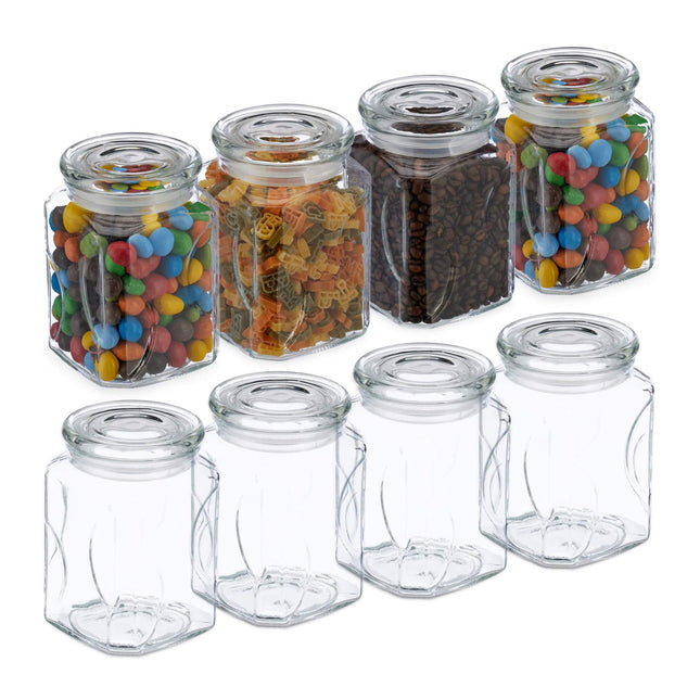 lot de 8 bocaux de conservation avec couvercles 750 ml