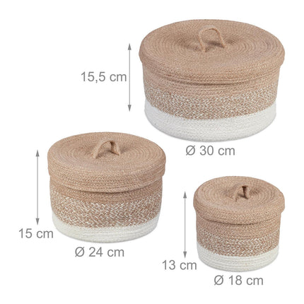 panier de rangement en 3 parties